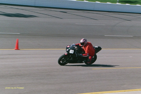 Chase Rider entering turn one