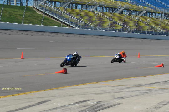 Chase Rider following into turn one