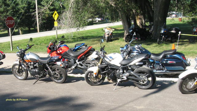 Some test bikes waiting for riders