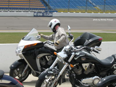 Al getting ready to ride Vision next to Kingpin