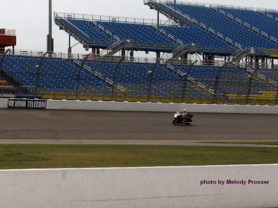 Al on Vision tour on bank at Iowa Speedway