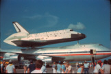 Photo of Challenger on top of 747