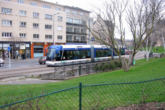 trolley near Chateau in Caen