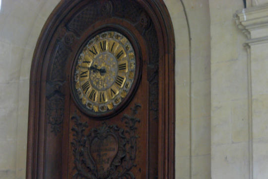 Clock Inside Men's Abbey in Caen