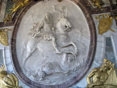 Hall of mirrors inside Palace at Versaille