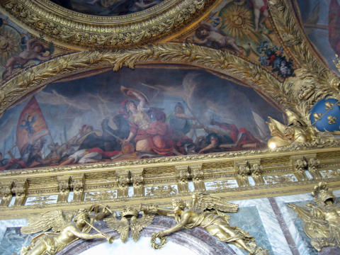 Hall of mirrors inside Palace at Versaille