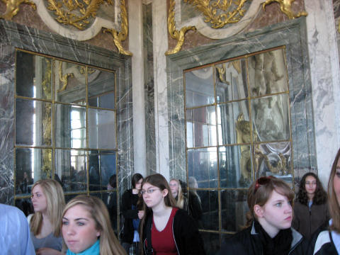 Hall of mirrors inside Palace at Versaille