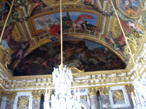 Hall of mirrors inside Palace at Versaille