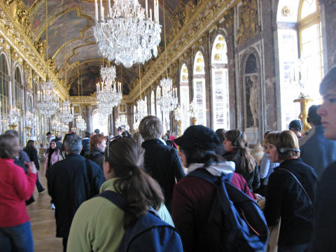 Hall of mirrors inside Palace at Versaille