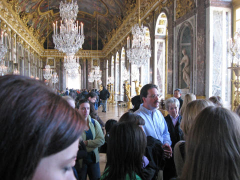 Hall of mirrors inside Palace at Versaille