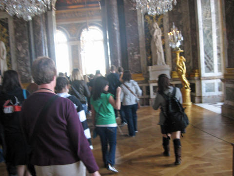 Hall of mirrors inside Palace at Versaille