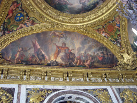 Hall of mirrors inside Palace at Versaille