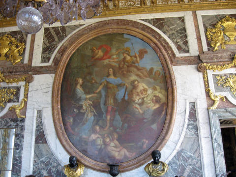 Hall of mirrors inside Palace at Versaille