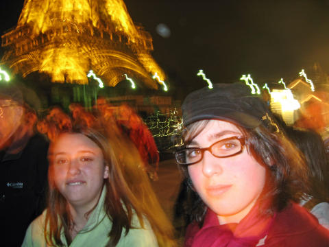 Eiffel tower at night in Paris