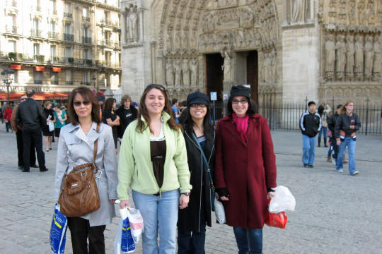 Outside Notre-Dame in Paris