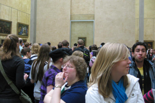 Mona Lisa room at Louvre in Paris