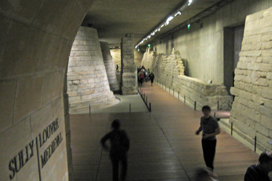 Under Louvre in Paris