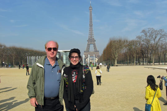 At Eiffel Tower in Paris