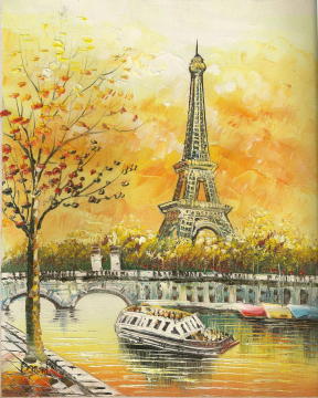 Painting of Eiffel Tower in Paris